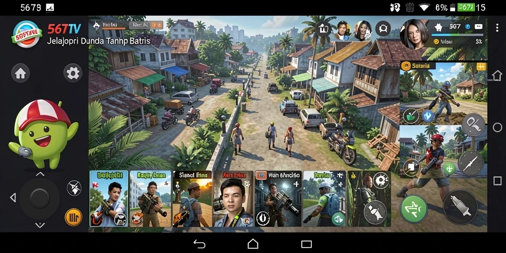 Tampilan gameplay seru dalam dunia Open World 567TV.