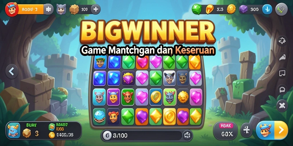 Tampilan gameplay <strong>BIGWINNER</strong> yang penuh warna dan penuh tantangan.