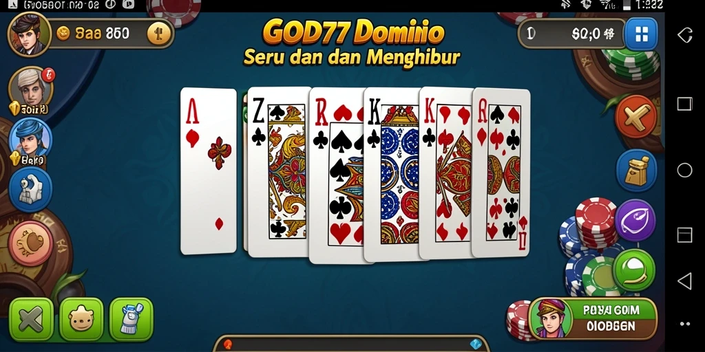 Tampilan menarik dari gameplay seru dalam game Domino.