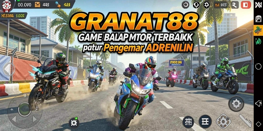 Gameplay seru balap motor di GRANAT88 yang menegangkan.