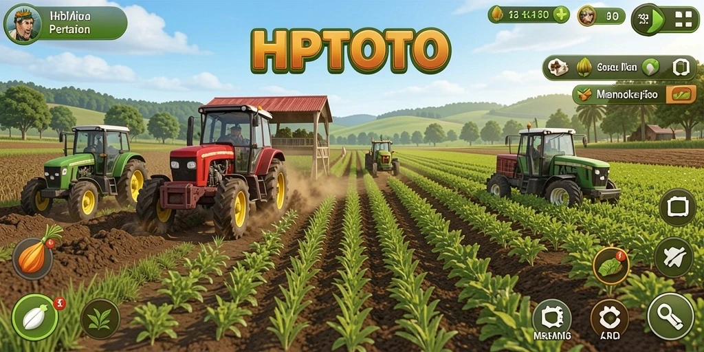 Tampilan permainan HPTOTO dengan aktiftas bertani yang seru.