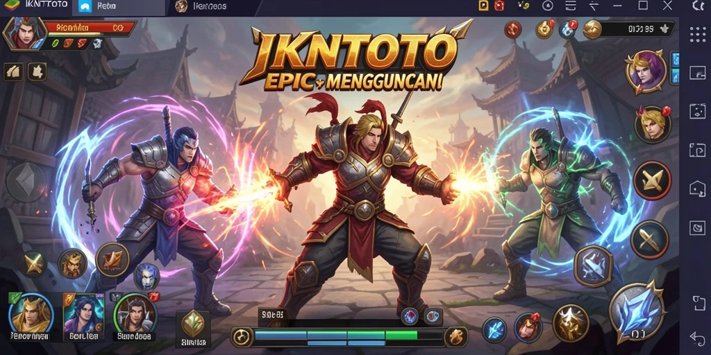 Screenshot gameplay IKNTOTO menampilkan aksi pertarungan yang seru dan dinamis.
