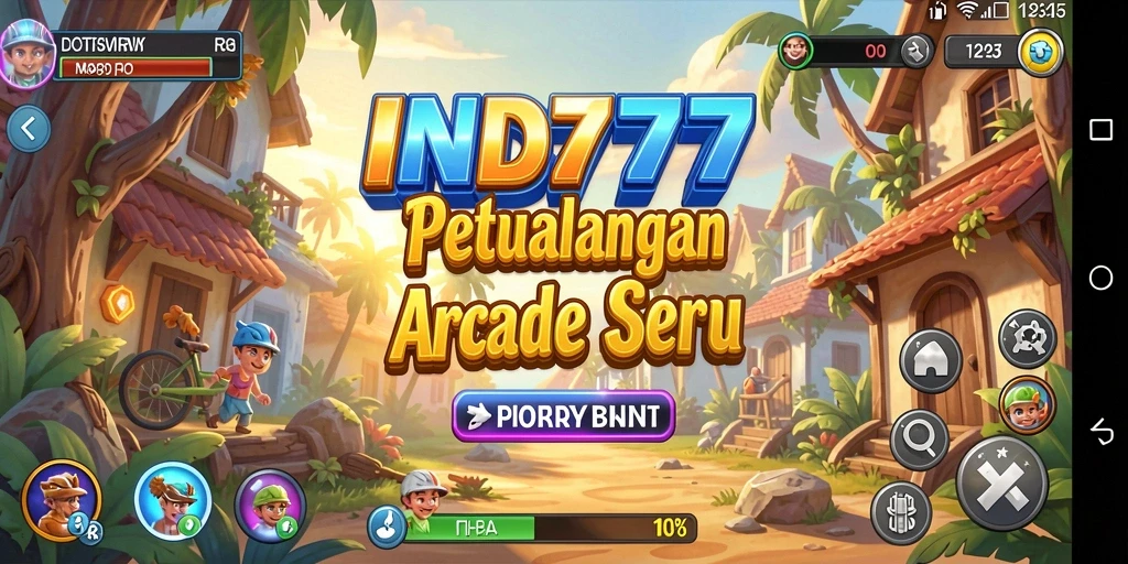 Screenshot dari gameplay IND777 yang penuh aksi dan warna.