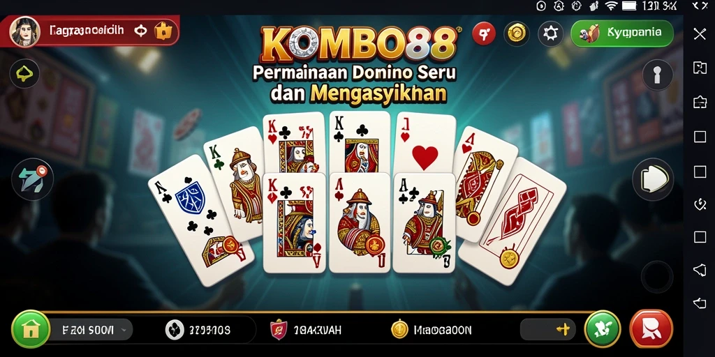 Tangkapan layar gameplay domino yang mengasyikkan di KOMBO88.