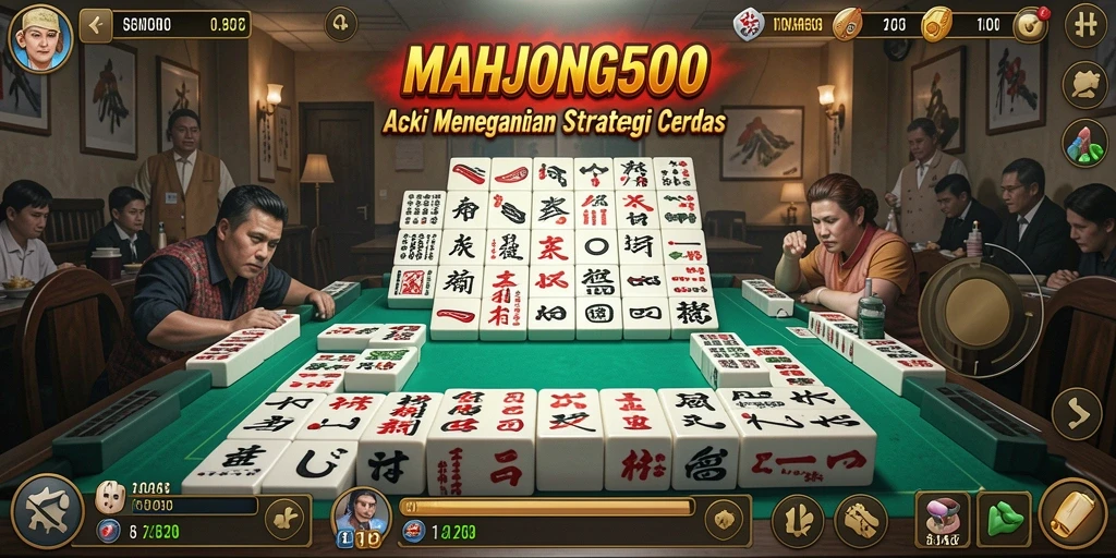 Tampilan gameplay seru dan menantang dari MAHJONG500.