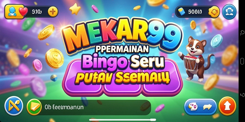 Screenshot utama MEKAR99 menunjukkan gameplay seru permainan Bingo.