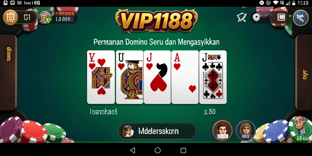Screenshot menampilkan gameplay Domino yang menarik dan interaktif.