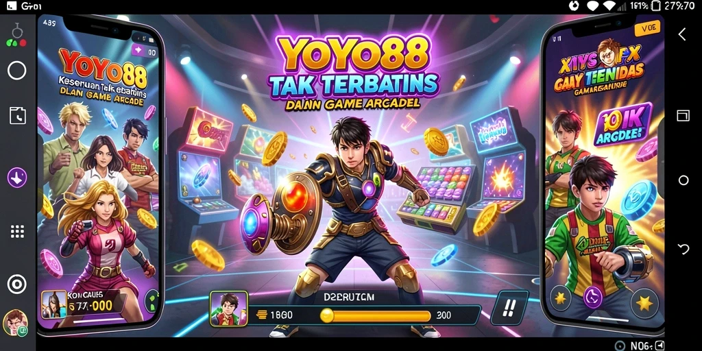 Screenshot utama <strong>YOYO88</strong> yang menunjukkan aksi gameplay arcade yang mendebarkan.