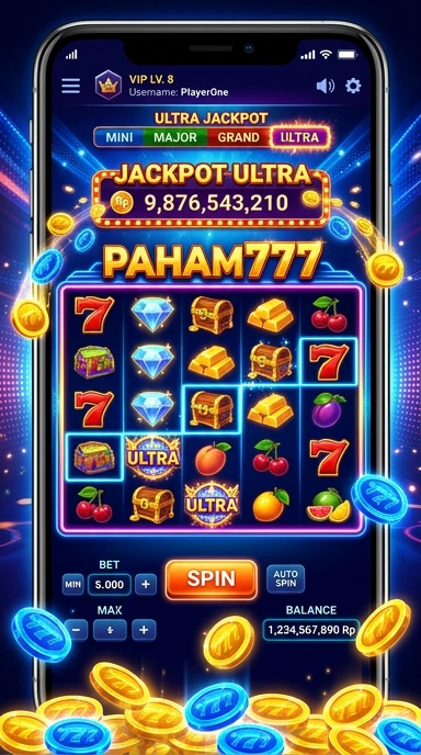 Tampilan antarmuka paham777 yang sederhana dan menarik.
